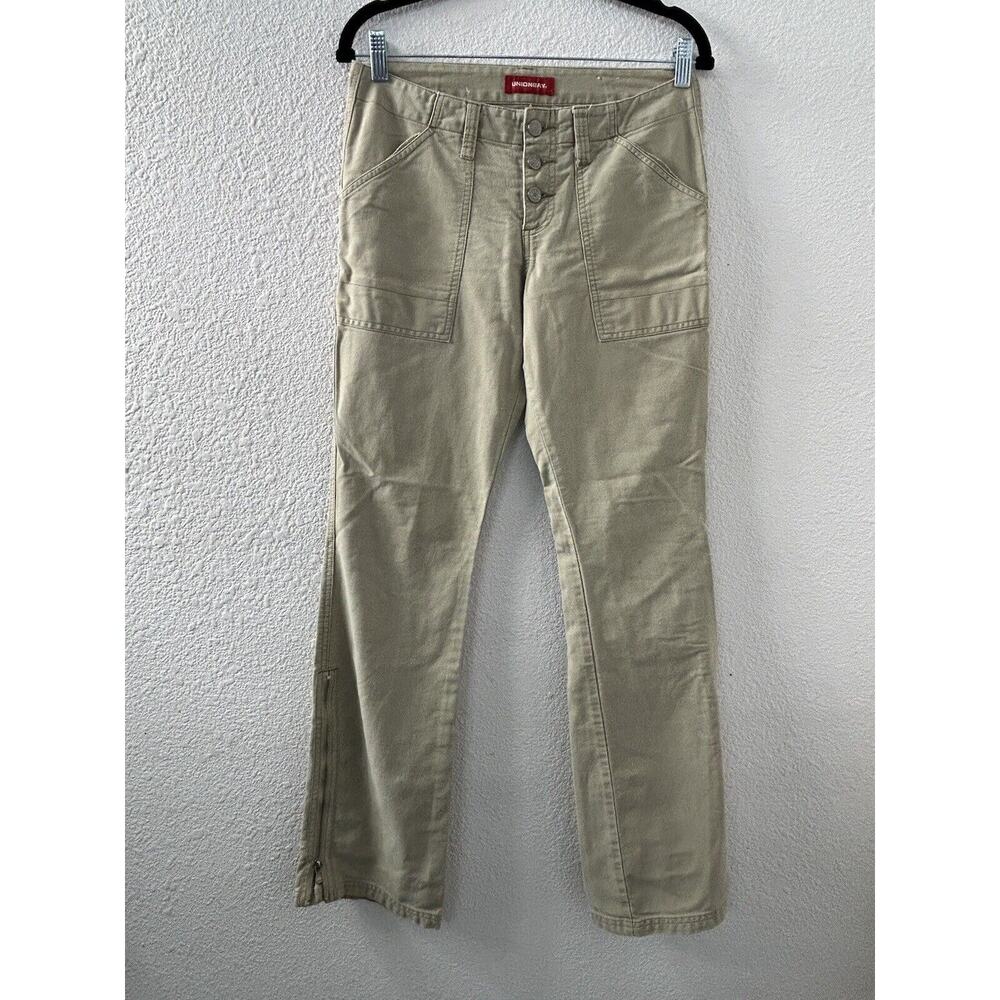 Vintage Y2K Unionbay Zip Flare‎ Leg Corduroy Gorpcore Cyber Womens 7 Button Fly